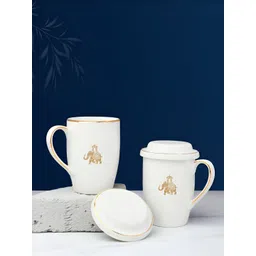 Vola Global LLP White Porcelain Glossy Mugs Set of Cups and Mugs-picture-32