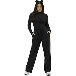volex Women’s High-Neck Top & Jogger Set | Stylish Co-Ord Tracksuit for Women | Winter Wear |Casual Regular Wear High Neck Sweatshirt & Jogger Pants Set-PACK OF 1-picture-47