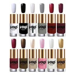 VOLO Set Of 12 High-Shine Long Lasting Non Toxic Professional Nail Polish- 9.9ml Each-picture-37