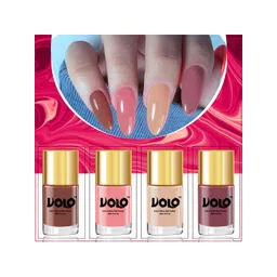 VOLO Set Of 4 Extra Shine Vibrant Shades Combo Nail Polish- 9.9ml Each-picture-21