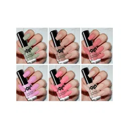 VOLO Set Of 6 Long Wear Nail Polish 5 ml Each Olive-Pink-Tan-Light Purple-Light Pink-Pink-picture-20
