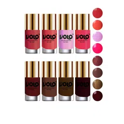 VOLO Set Of 8 High-Shine Long Lasting Non Toxic Nail Polish - 10 ml Each-Combo-No-65-picture-17