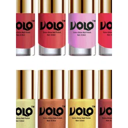VOLO Set Of 8 High-Shine Long Lasting Non Toxic Professional Nail Polish- 9.9ml Each image 2