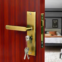 Voltizi 8 inch Stainless Steel Cylindrical Plate Matt Antique Brass Finish Mortise Door Lock Handle Set with 3 Computer Keys, MG304-picture-41