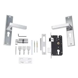 Voltizi Sirus 8 inch ‎Steel Satin Finish Cylindrical Plate Mortise Door Lock with Handle, ‎VL-CR015-A-picture-35