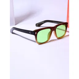 vondyke VON DYKE Spider Brown Green Rectangle Sunglasses-picture-34