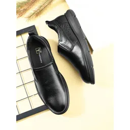 VONTONY Men Perforations Leather Loafers-picture-26
