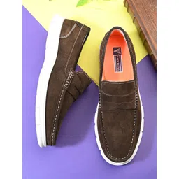 VONTONY Men Suede Loafers-picture-23