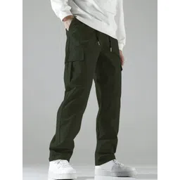 VOOTER Men Relaxed Pleated Cargos Trousers-picture-30