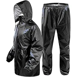 vordvigo Men's & Women's Raincoat, Rainwear, Barsaati, Overcoat with Hood, Side Pocket 100% Waterproof Portable Rain Suit Size-L (Black)-picture-43