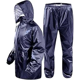 vordvigo Men's & Women's Raincoat, Rainwear, Barsaati, Overcoat with Hood, Side Pocket 100% Waterproof Portable Rain Suit Size-L (Blue)-picture-20