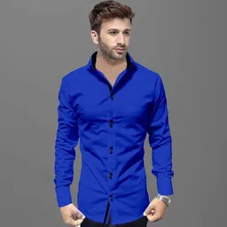 voroxy Men Regular Fit Solid Spread Collar Casual Shirt-picture-15