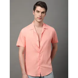Voroxy Men Standard Solid Casual Shirt-image-4