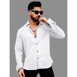 VORTEX Textured Spread Collar Original Crinkled Casual Shirt-picture-15