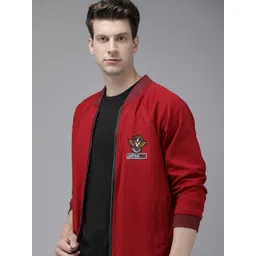 VOXATI Men Solid Sporty Jacket with Patchwork-picture-29