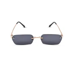 Voyage Black and Rim-Less Rectangle Sunglasses for Unisex (3405MG3786)-picture-27