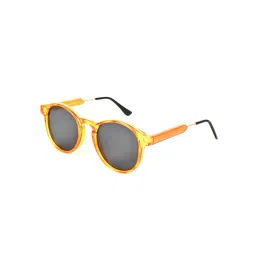 Voyage Black Round UV Protection Unisex Sunglasses-picture-24