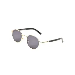 Voyage Black Round UV Protection Unisex Sunglasses-picture-30
