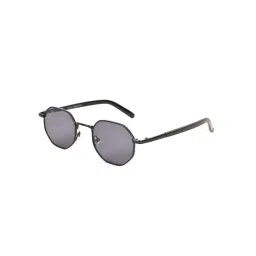 Voyage Black Round UV Protection Unisex Sunglasses-picture-32