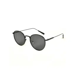 Voyage Black Round UV Protection Unisex Sunglasses-picture-38