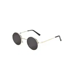 Voyage Black Round UV Protection Unisex Sunglasses-picture-39