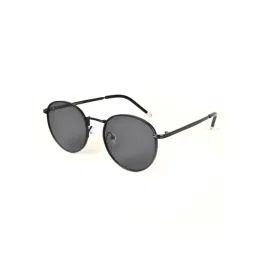 Voyage Black Round UV Protection Unisex Sunglasses-picture-26