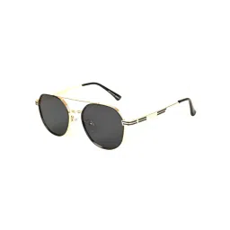 Voyage Black Round UV Protection Unisex Sunglasses-picture-20