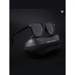 Voyage Black Round UV Protection Unisex Sunglasses-picture-10