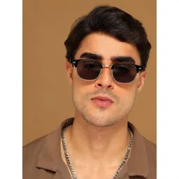 Voyage Black UV Protection Round Unisex Sunglasses-picture-43