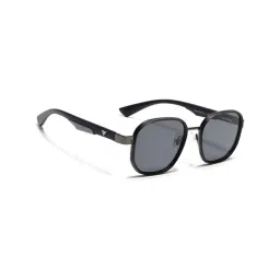 Voyage Black UV Protection Square Unisex Sunglasses-picture-31