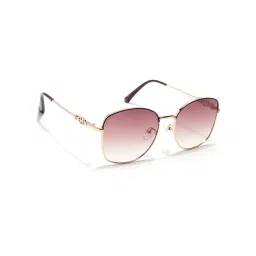 Voyage Brown Gradient Oversize Irregular Sunglasses for Women-picture-45