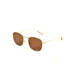 Voyage Brown Round UV Protection Unisex Sunglasses-picture-17