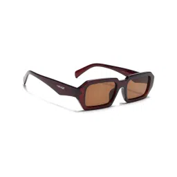 Voyage Brown UV Protection Rectangular Unisex Sunglasses-picture-30