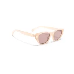 Voyage Brown UV Protection Rectangular Unisex Sunglasses-picture-31
