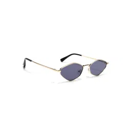 Voyage Hexagon Sunglasses for Men & Women (Grey Lens|Golden Frame)-picture-24