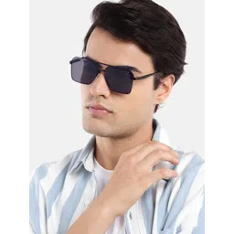 Voyage Unisex Black Lens Square Sunglasses with UV Protected Lens 58239MG4167-picture-32