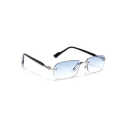 Voyage Unisex Rimless Sunglasses Sky Blue & Clear Lens with Silver Frame (MG6621) (58)-picture-20