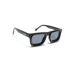 Voyage Unisex Square Sunglasses Black Lens with Matt Black & Silver Frame (MG6421) (54)-picture-14