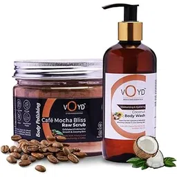 VOYD Coffee Body Scrub & Coconut Body Wash Combo | Exfoliating & Hydrating Skincare Duo for Smooth, Radiant Skin | Deep Cleansing & Moisturizing Formula | Perfect Body Care Set for All Skin Types | Free from Paraben, Sulfate & Silicone | Pack of 2 (150g & 300ml)-picture-11