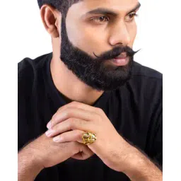 voylla Cocktail Ring with Skull Embossed-picture-14