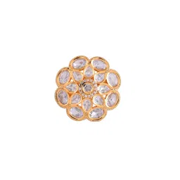 Voylla Gold Kundan Elegance Chandra Casual Ring image 3