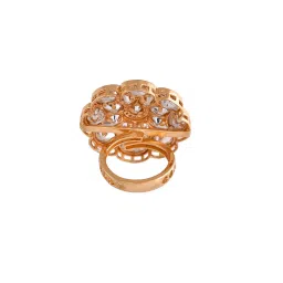 Voylla Gold Kundan Elegance Chandra Casual Ring image 5