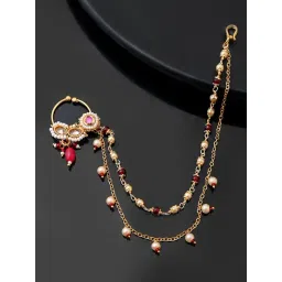 Voylla Gold Kundan Elegance The Maharani Nath-picture-19