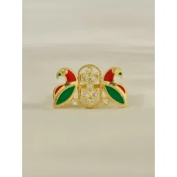 Voylla Gold Panchhi Humera Statement Casual Ring-picture-20