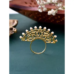 Voylla Gold-Plated Beaded Finger Ring-picture-27