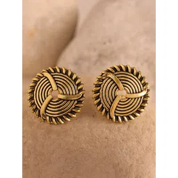 Voylla Gold-Plated Circular Shaped Studs-picture-39