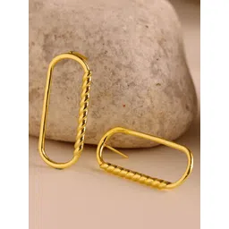Voylla Gold-Plated Contemporary Drop Earrings-picture-31