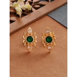 Voylla Gold-Plated Contemporary Stud Earrings-picture-31