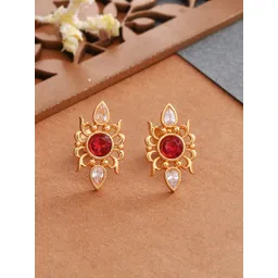 Voylla Gold-Plated Contemporary Studs Earrings-picture-16