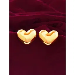Voylla Gold Trendy Cutesy Hearts Stud Earrings-picture-47
